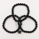 Onyx gef. matt Armband Kugel ca. 0,8 / 21cm VE10St.