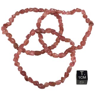 Turmalin rot Armband Nugget ca. 0,5x0,7 / 19 cm